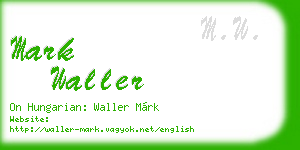 mark waller business card